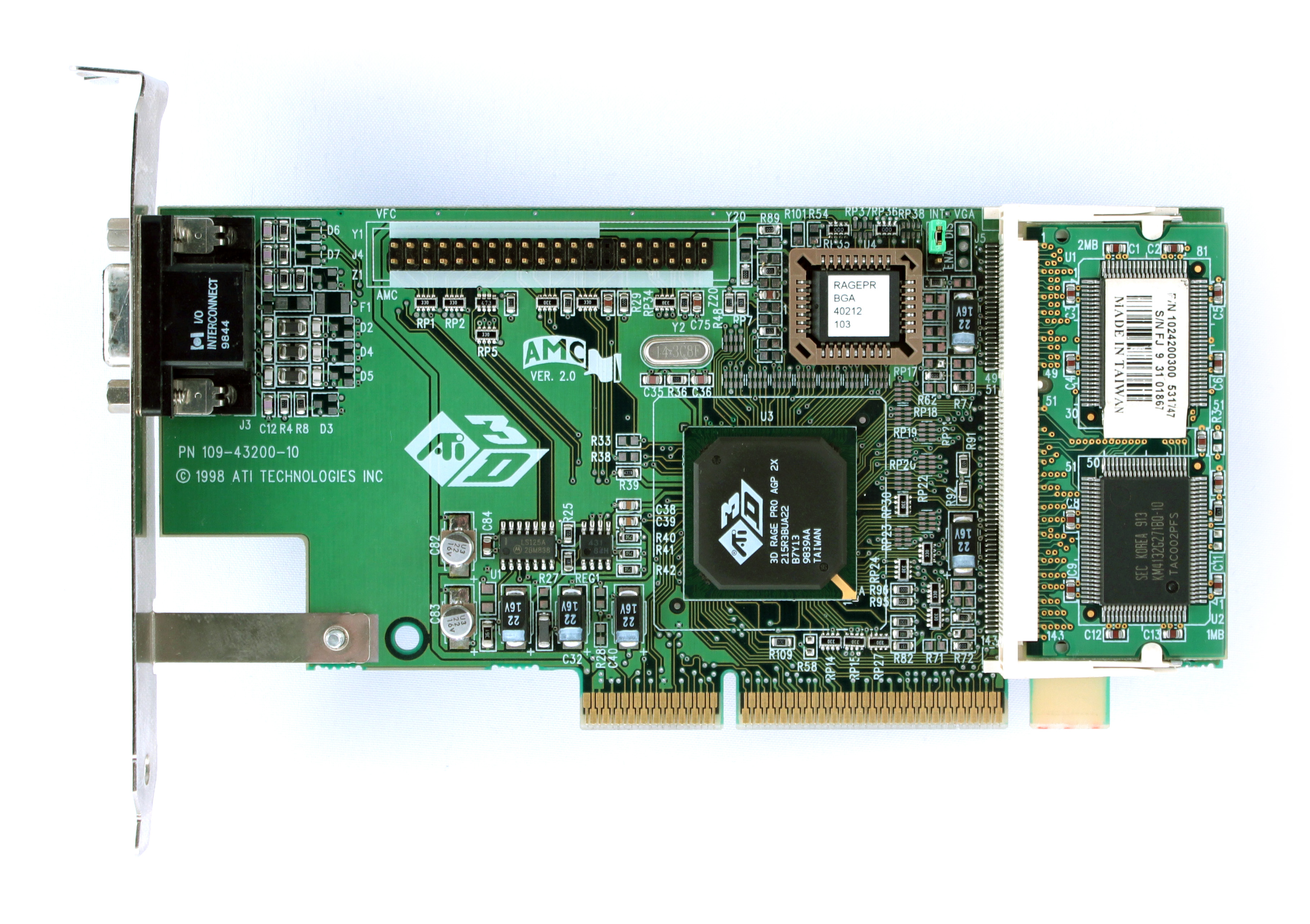 Videocard virtual museum » ATI 3D Rage Pro AGP 2x