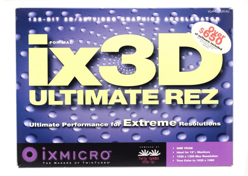 Videocard virtual museum iXMicro iX3D Ultimate Rez (iXMicro Twin